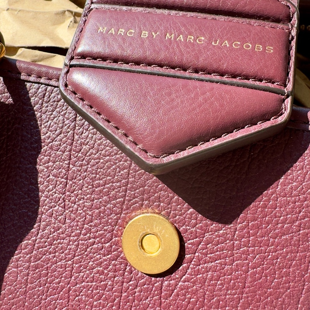 Marc By Marc Jacobs “Too Hot to Handle” in Bordeaux pebble leather